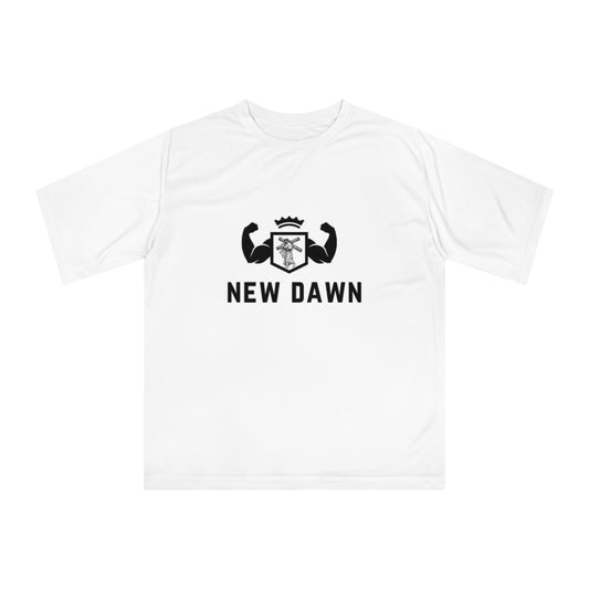 New Dawn Unisex Zone Pump Cover Performance T-shirt "Jesus Christ is my spotter"